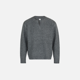 Pull d'automne pour homme en maille douce à col en V