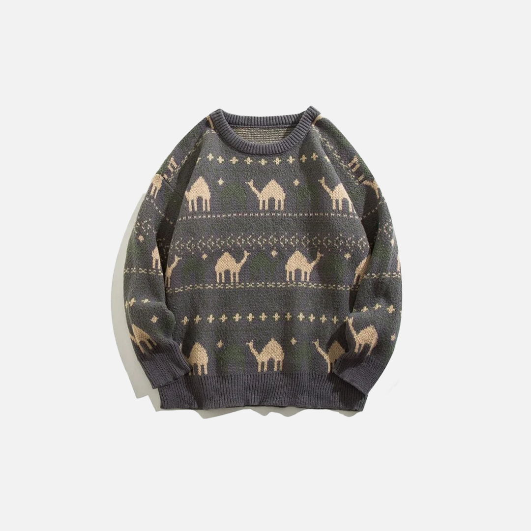 Men Cozy Winter Knit Pullover Sweater