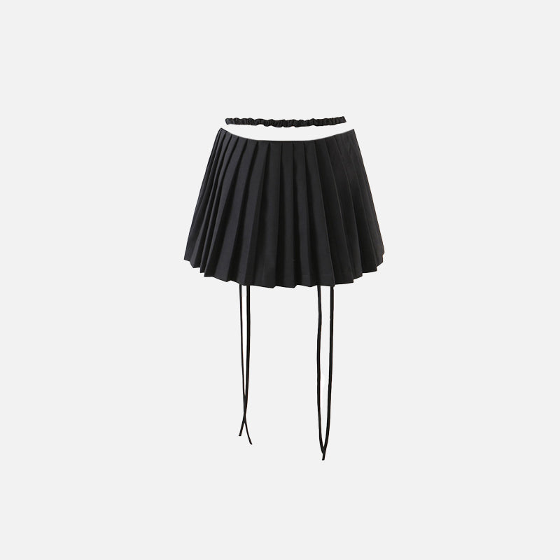 Split Sexy Pleated Mini Skirts