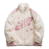 Fleece Shooting Stars Turtleneck Jacket