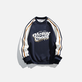 Fashionable Oversized Patchwork Letter Print Sport Sweatshirt