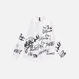 Chemise à manches longues à imprimé graffiti audacieux streetwear premium