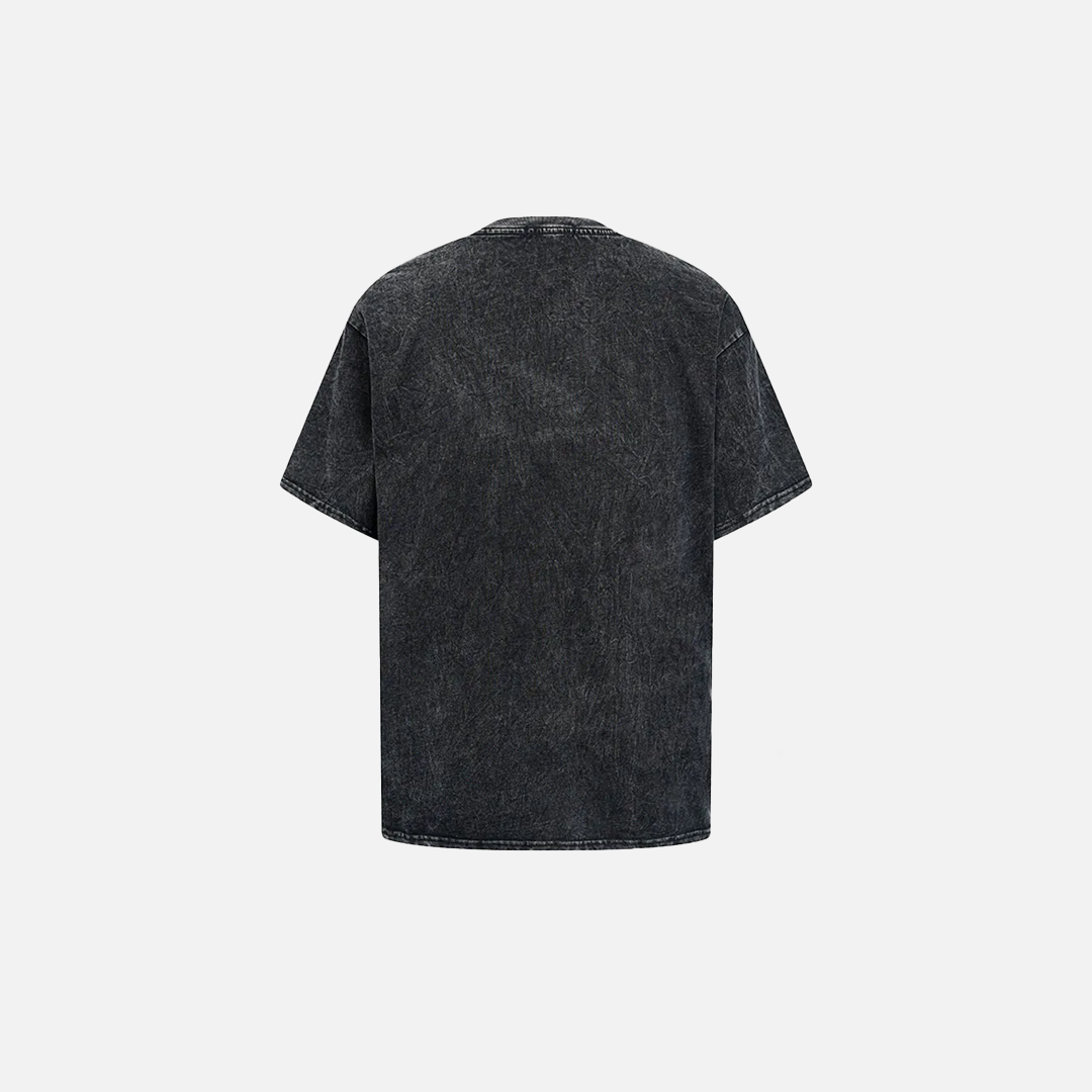 ゴシックアイ グラフィックウォッシュドブラック Tシャツ