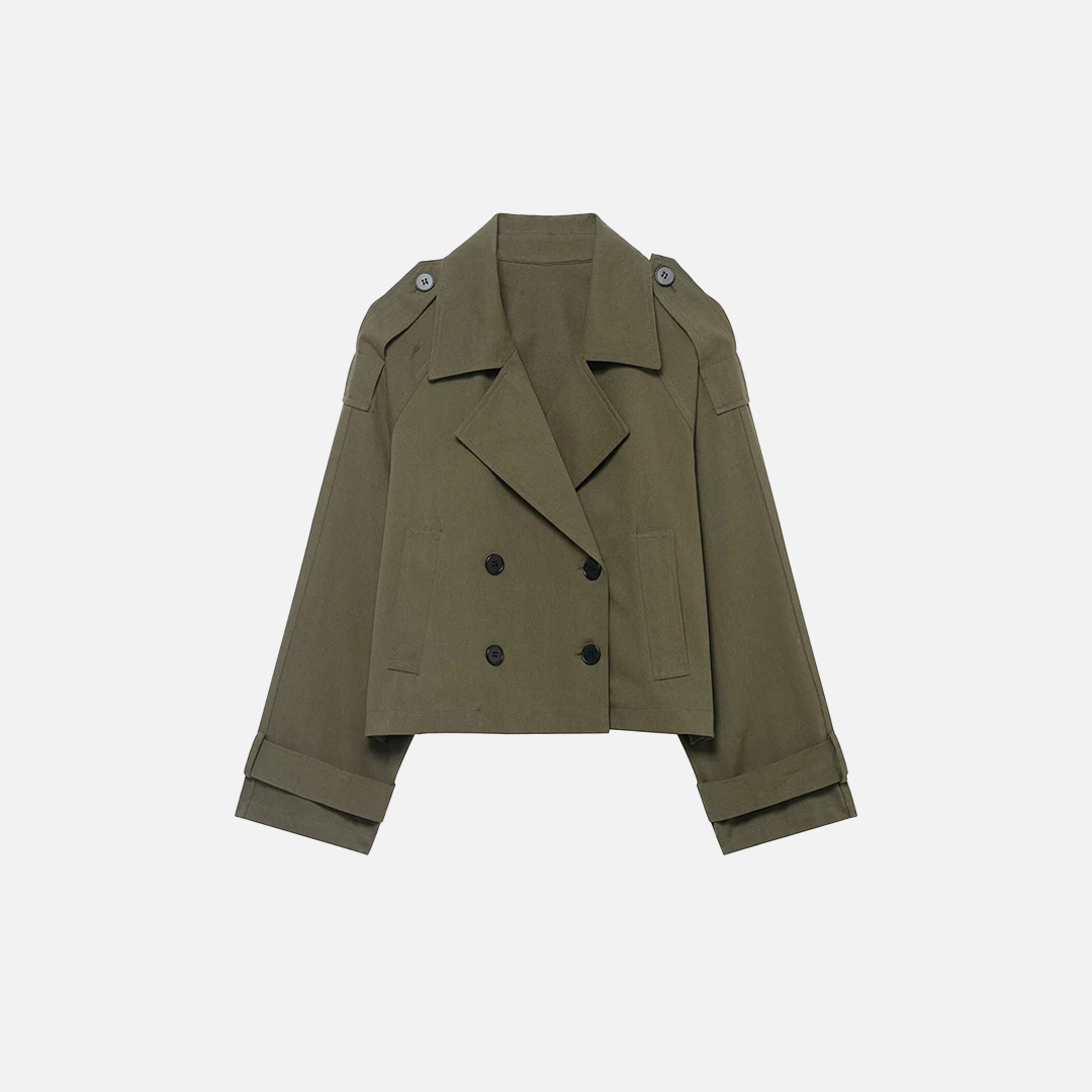 Chic Double Breasted Retro Trench Jacket