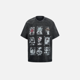 ゴシックアイ グラフィックウォッシュドブラック Tシャツ