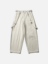 Y2K Jeans aus gewaschener Baumwolle mit abnehmbarem Gürtel