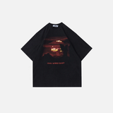 ヒップホップクロスレターグラフィックTシャツ
