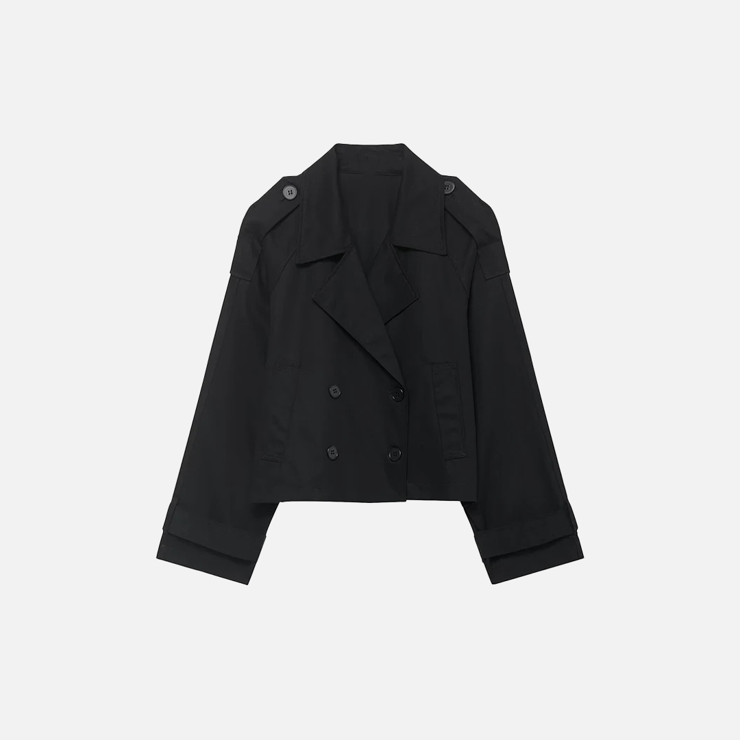 Chic Double Breasted Retro Trench Jacket