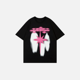 Breathable Shadow Graphic Print Punk Hip Hop T-Shirt