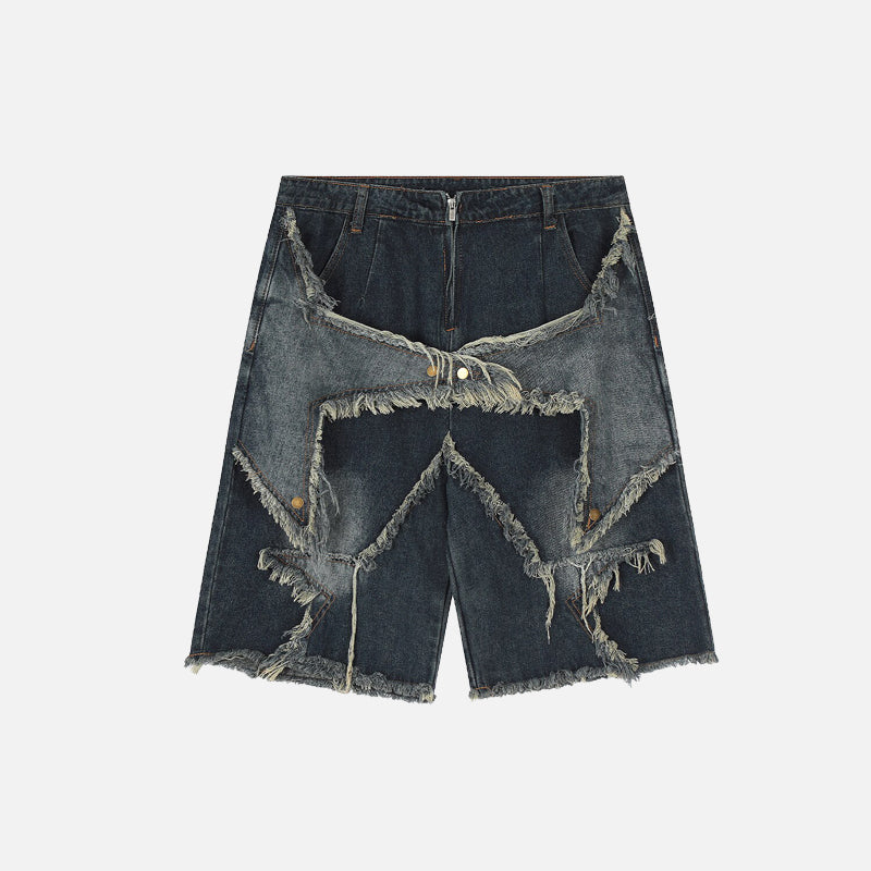 Distressed Star Short