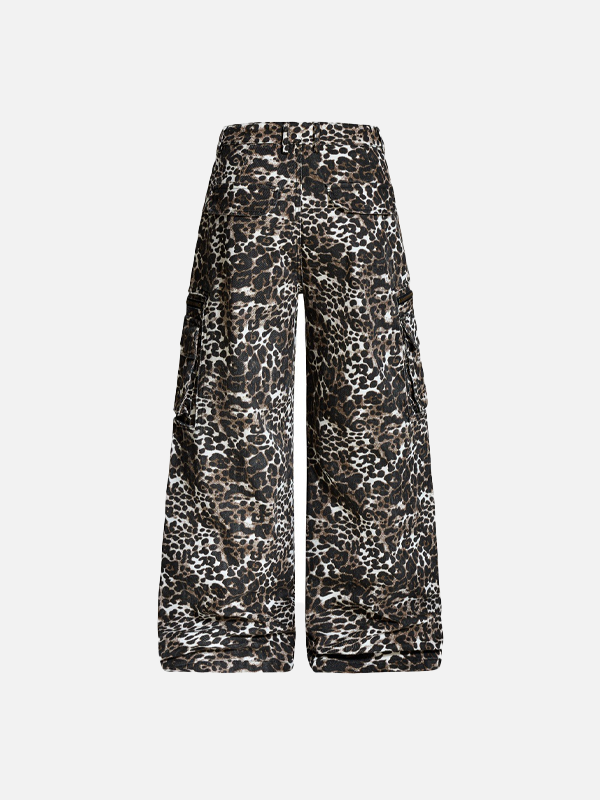 Heavy Industry Leopard Print Wide Leg Pants