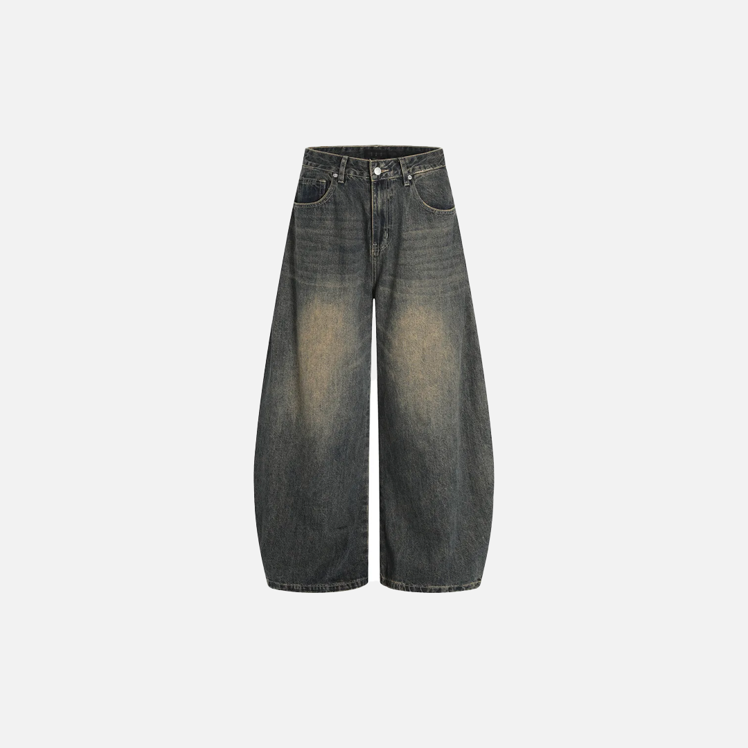 Y2K Streetwear Distressed Wide Leg Denim Jeans
