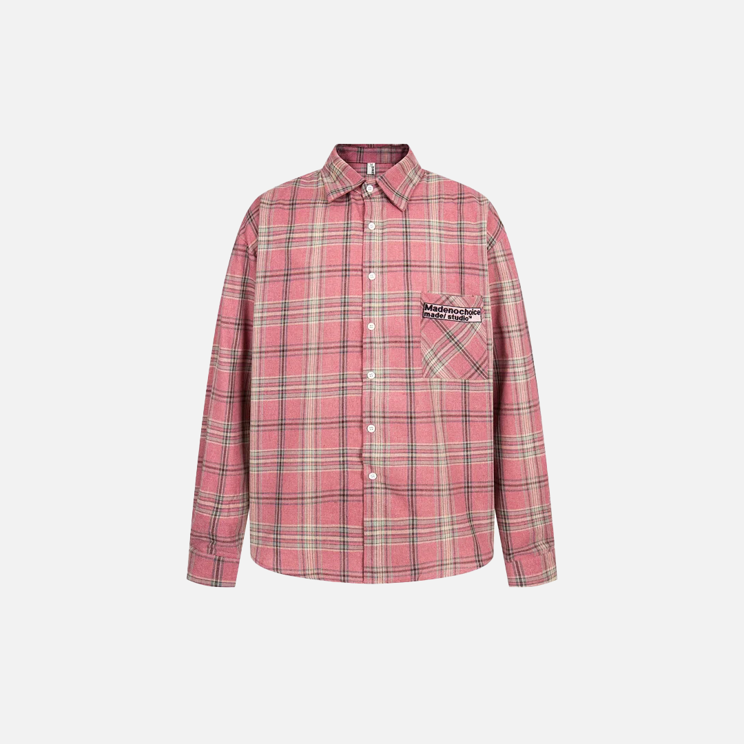 Effortless Retro Plaid Fashionable Long Sleeve Shirt