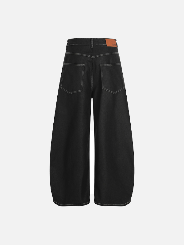Split Design beschichtete Denim-Jeans