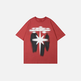 Breathable Shadow Graphic Print Punk Hip Hop T-Shirt