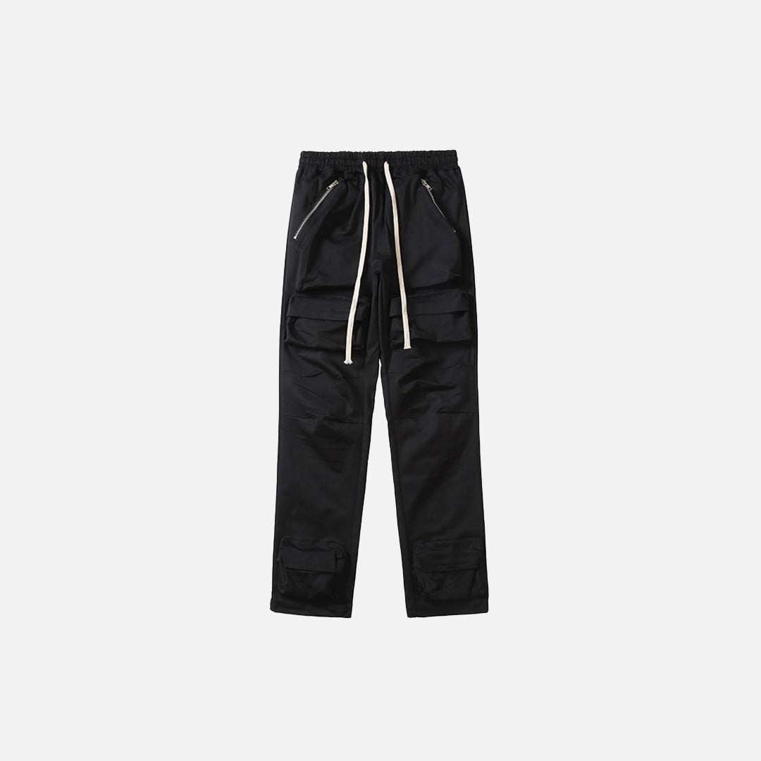 Pantalon cargo à cordon long