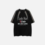 Y2K Vintage Lucky Star Grafik-T-Shirt