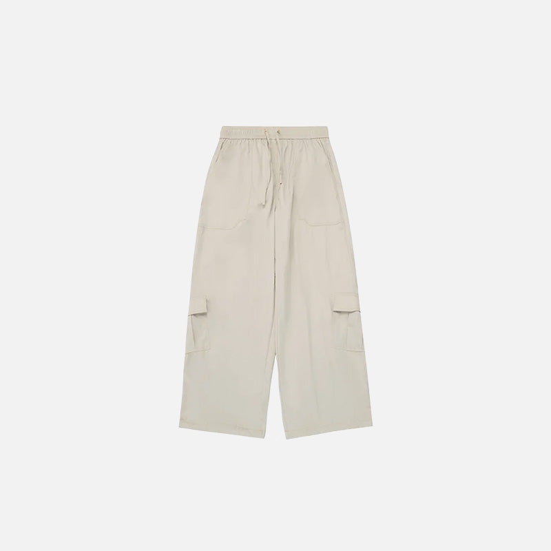 Pantalon cargo ample à poches multiples 