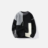 Patchwork-Strickpullover