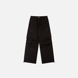 Loose Solid Color High Waist Cargo Pants