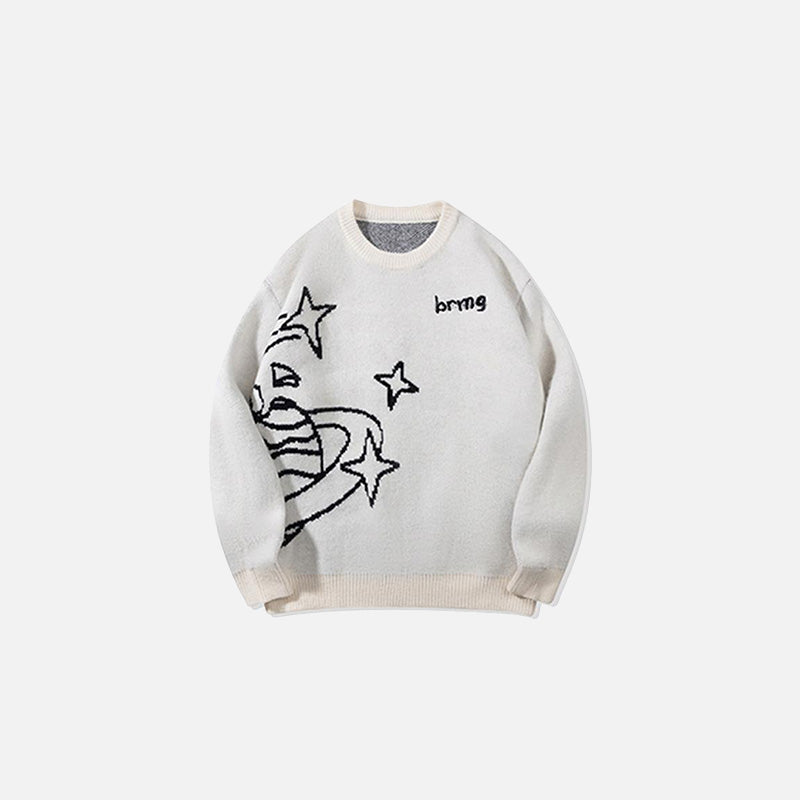 Y2K Cosmic Galaxy Sweater