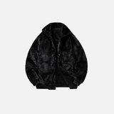 Veste chaude et coupe-vent doublée en fausse fourrure polaire