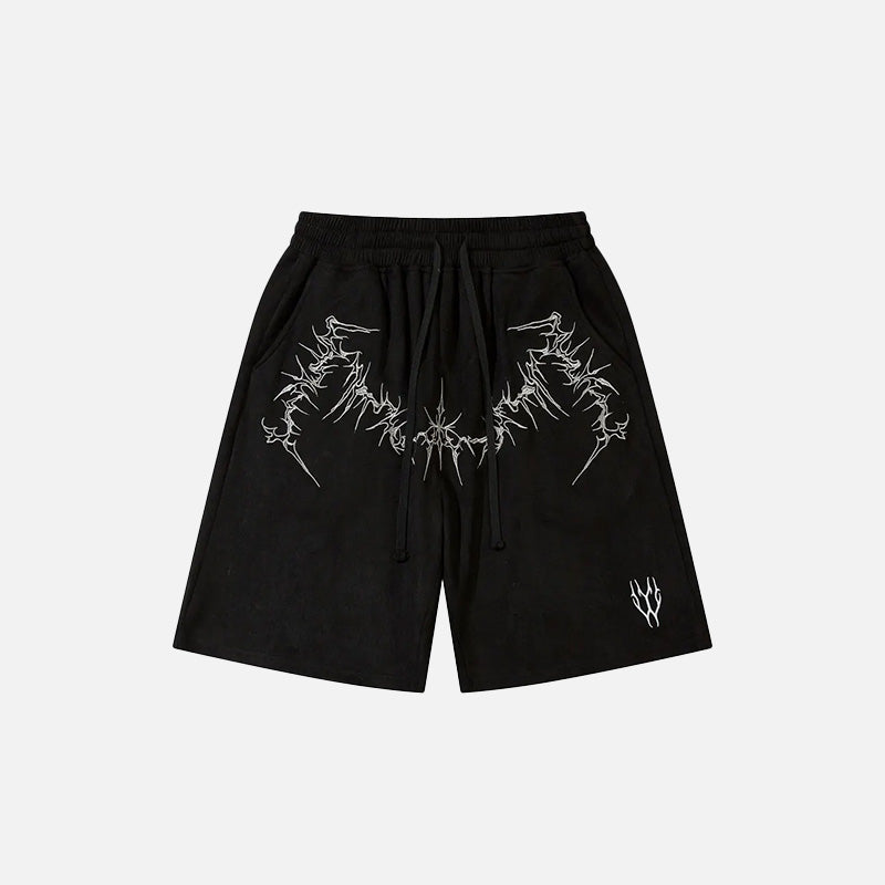 Y2K Embroidery Baggy Shorts
