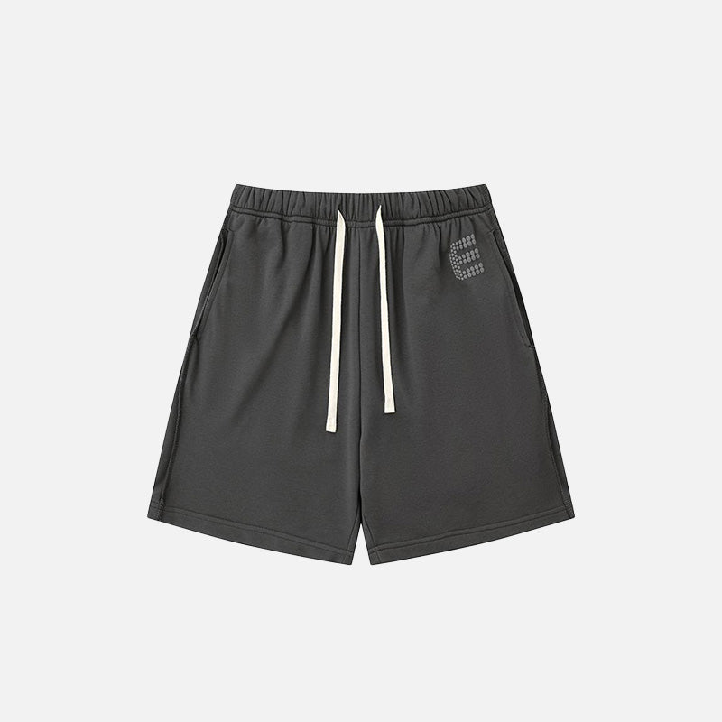 Letter Print Loose Shorts