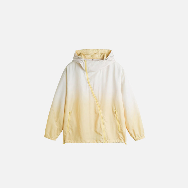 Loose Gradient Color Windbreaker Jacket