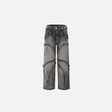Baggy Jeans mit überkreuzten Nähten