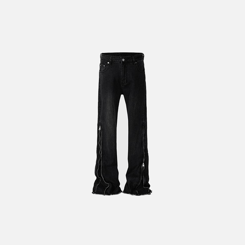 Lässige schwarze Schlagjeans
