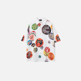 Kurzes, lockeres Shirt mit japanischem Katzenmotiv