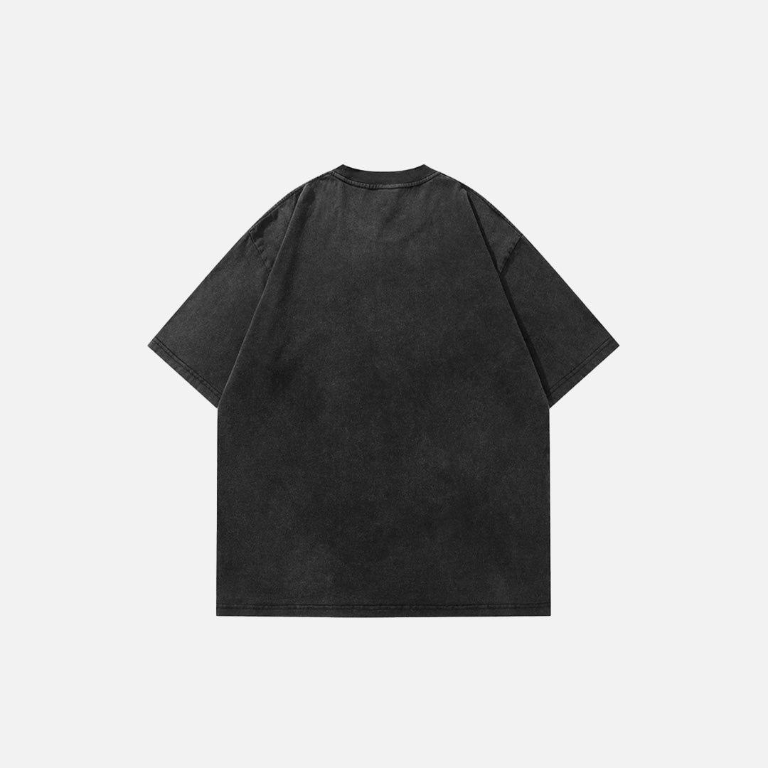 T-shirt oversize vintage à motif graphique délavé
