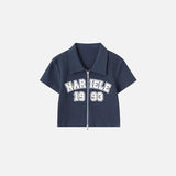 Damen-Poloshirt mit Retro-Grafik