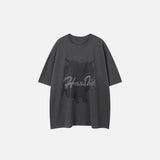 ゴシック猫ルーズTシャツ