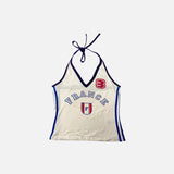Halter 90s Style France Top