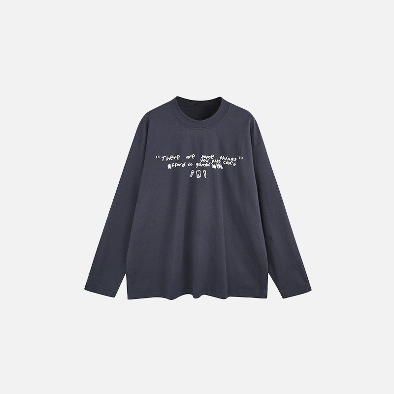 Graphic Text Long Sleeve T-shirt