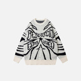 Vintage-Pullover mit spitzem Sternmuster, locker geschnitten