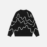 Pull-over oversize à motif ondulé