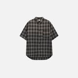 Chemise à carreaux oversize à dégradé épais