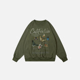 California Butterfly Garden Sweatshirt