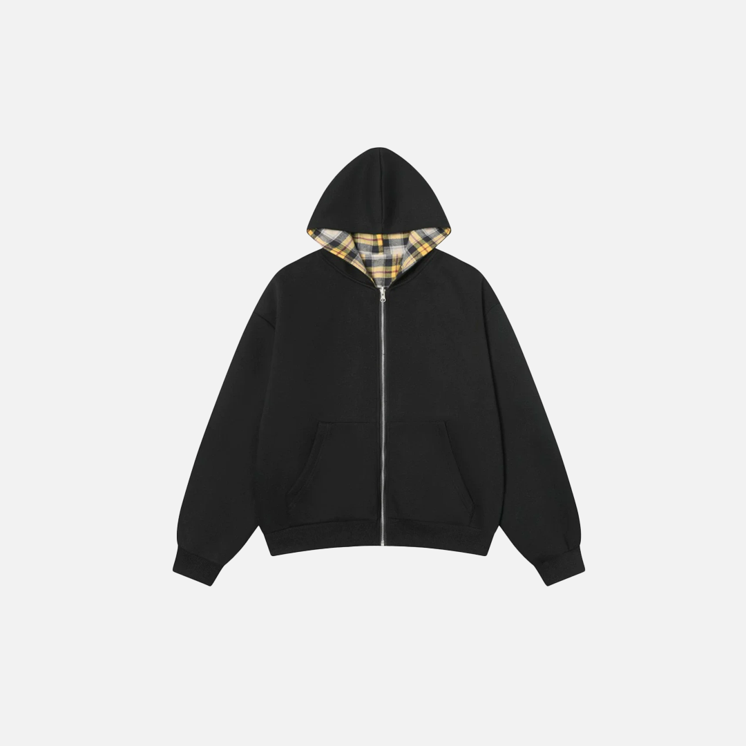 Y2K Trendy Reversible Hip Hop Hooded Sweatshirt