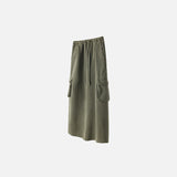 Women's Retro Loose Slit Pockets Skirt
