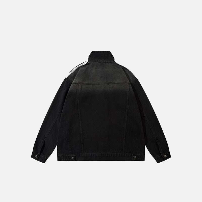 Vintage Washed Black Denim Jacket