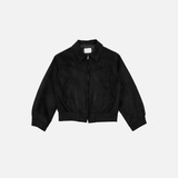 Elegante Retro-Wildlederjacke mit Revers