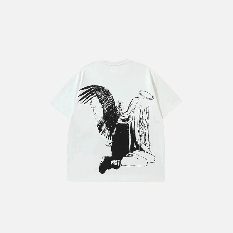Y2K Fallen And Divine Contrast T-shirt
