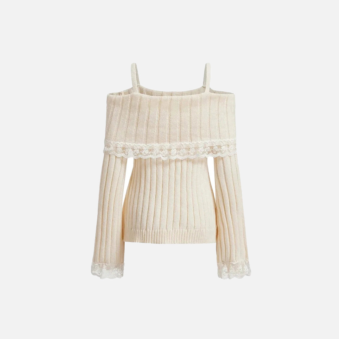 Mode Lace Portrait Sweater
