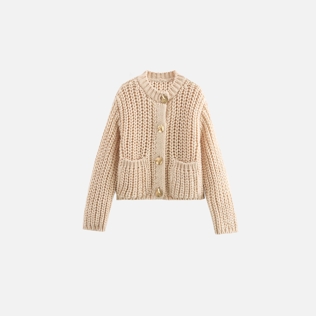 Gilet d'automne en grosse maille