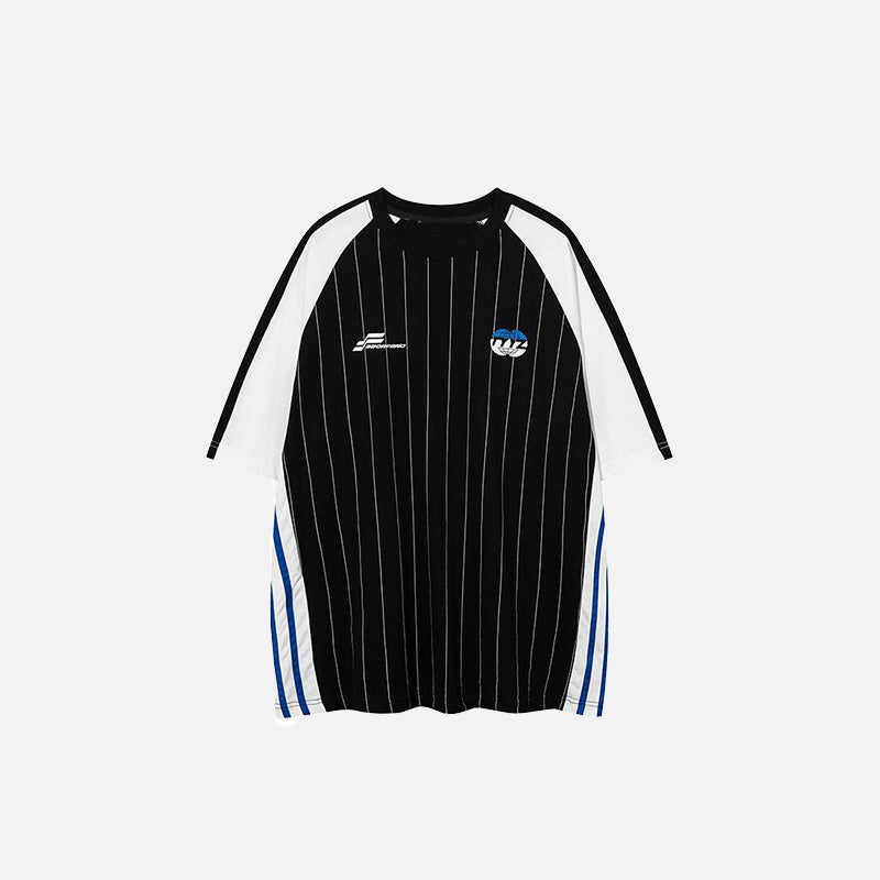 Sport-T-Shirt mit kontrastfarbenen Streifen
