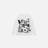 Rockstar Cat Drummer Sweatshirt